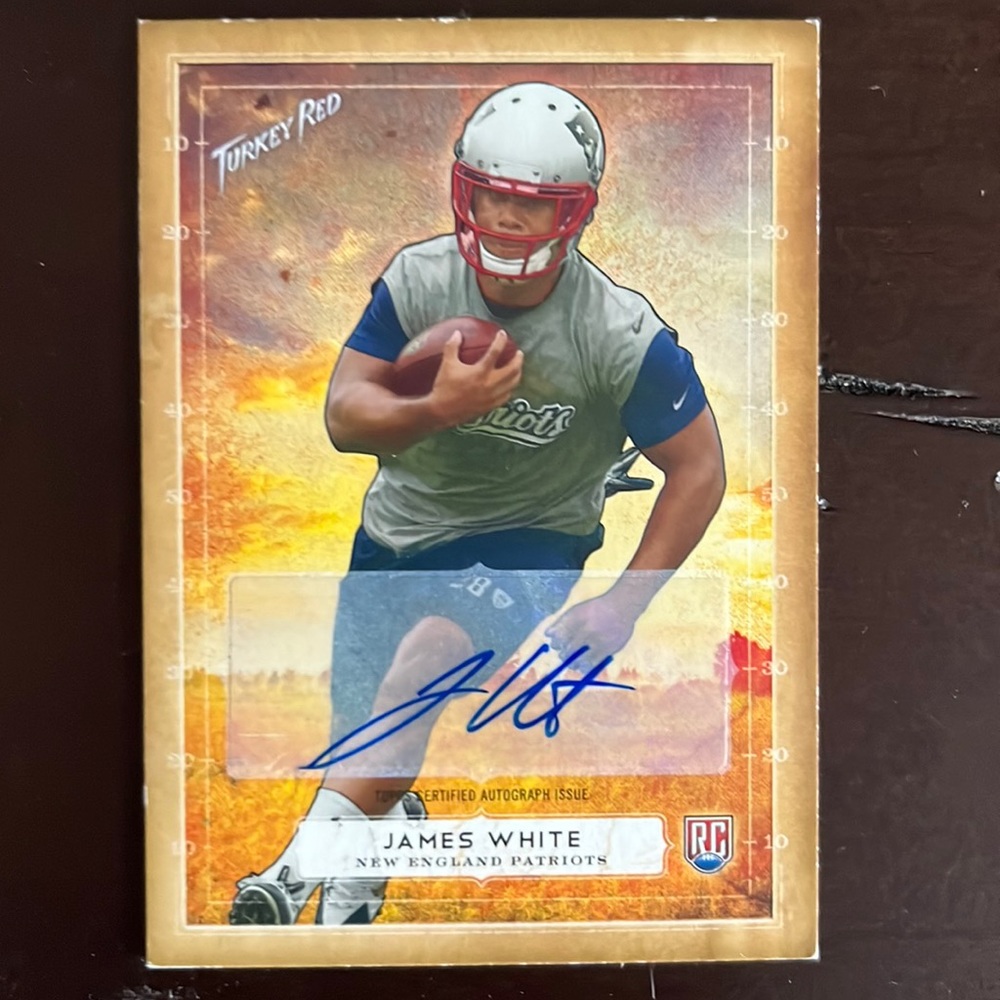 James White 2014 TOPPS TURKEY RED AUTO Card #29 PATRIOTS